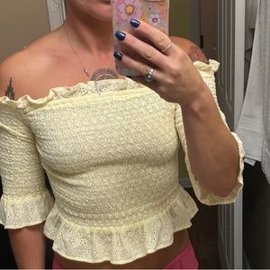 American Eagle Ruched Baby Doll Top